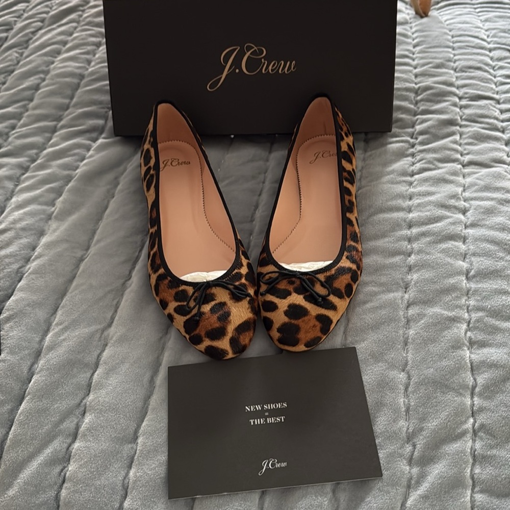 J Crew Haircalf Kiki Classic Ballet Flat NWT Size 8.5